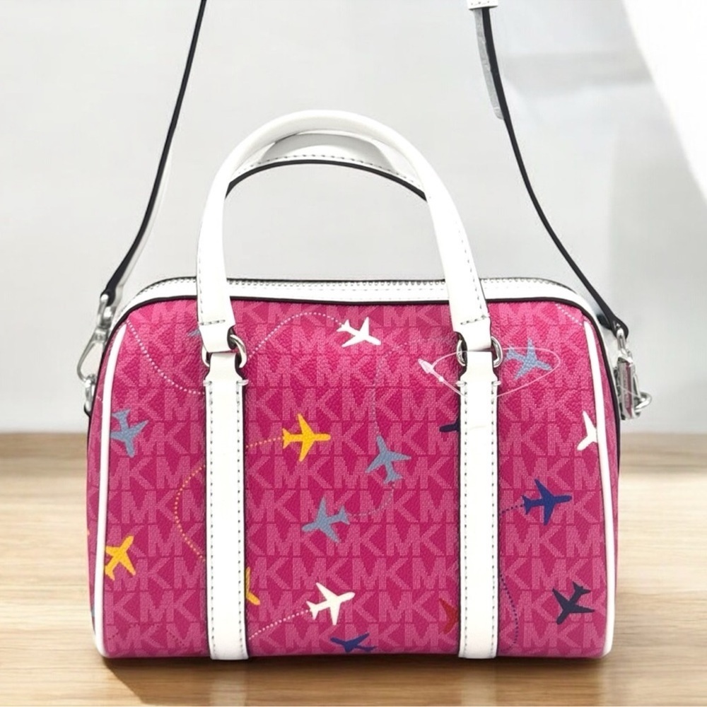 Michael Kors Small Travel Duffle Xbody Bag - Dragonfruit - Picture 4 of 8